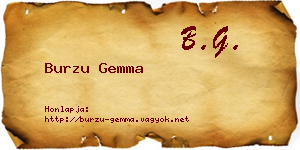 Burzu Gemma névjegykártya